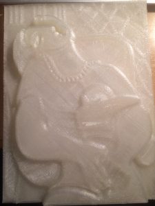 Adaptation relief par impression 3D de la peinture le rêve de Pablo Picasso.
